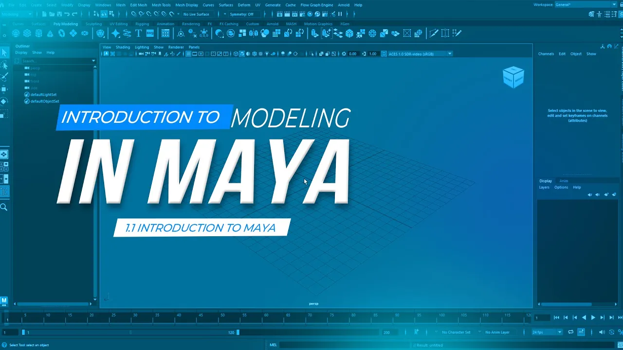 Maya Beginners Series: Complete Introduction to 3D Modeling, Texturing & Rendering